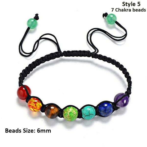 Handmade Natural 7 Chakra Bead Stone Bracelets for Women Reiki Healing Yoga Bracelet Strand Beaded Bracelet Men