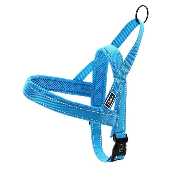 No Pull Nylon Quick Fit Reflective Stitching Dog Harness For Small Medium Large Dog Strong Adjustable XXS XS S M L 4 Colors