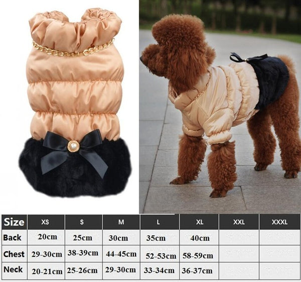 Various Luxury Winter Dog Coat Warm Princess Pet Dog Dress Coat Pet Overalls Winter Dog Clothes Clothing for Small Dog Pet