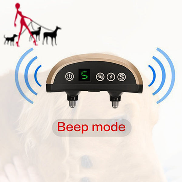 Electric Shock Anti Barking Collar, Rechargeable, Rainproof, with Shock/Vibration/Beep Modes for Small Medium Large Breed Dogs