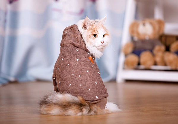 Hoopet Pet Dog Cat Clothes Cute Hoodie Hooded Sweater Fall Winter Clothes Casual Warm Dog Coat Fashion Pet Jacket